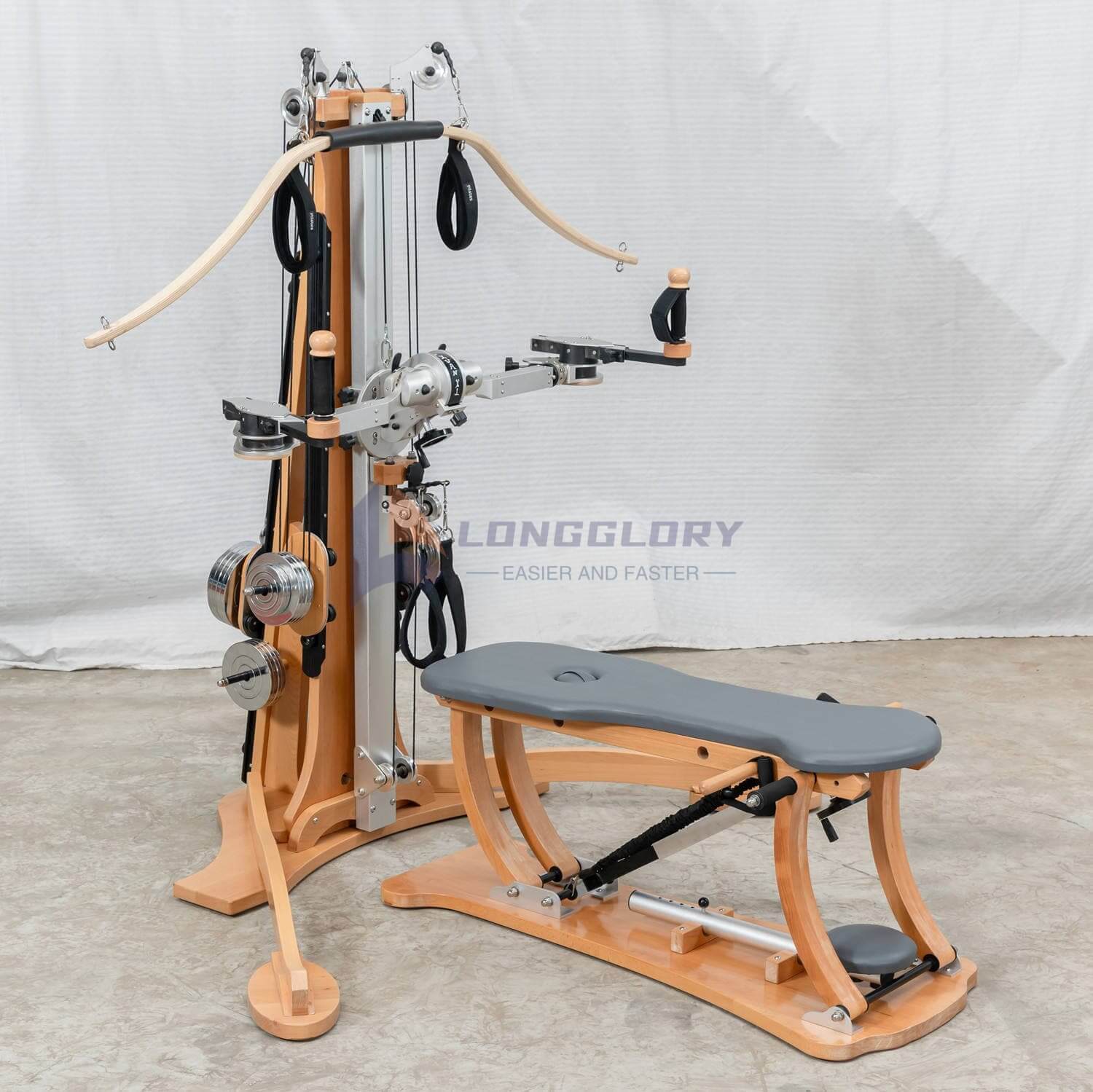 Beech Pilates Tower Reformer With Pulley